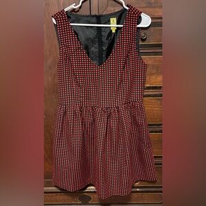QMack Black and Red Polka Dot Dress Size 12